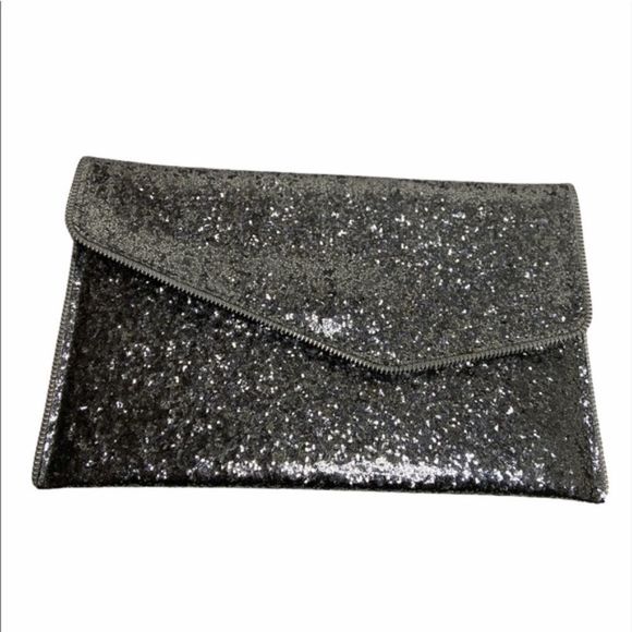 Bags Silver Glitter Clutch Poshmark